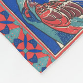 Frauen mit Peacocks Jugendstil Vintage Kunst Fleecedecke (Ecke)