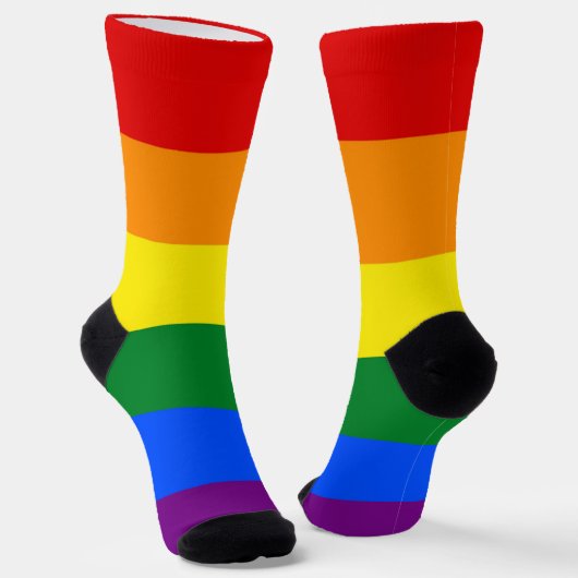 Frauen mit Regenbogenflagge Socken (Gewinkelt)