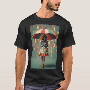 Frauen mit Regenschirm T-Shirt