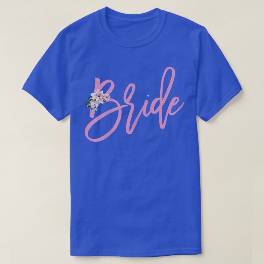 Frauen mit rosa Blume T-Shirt (Design vorne)