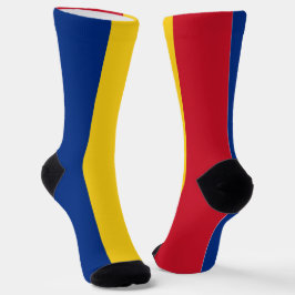 Frauen mit rumänischer Flagge Socken