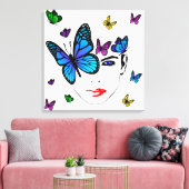 Frauen mit Schmetterlingen Leinwanddruck (Insitu (Wohnzimmer))
