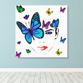Frauen mit Schmetterlingen Leinwanddruck (Insitu (Holzboden))