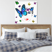 Frauen mit Schmetterlingen Leinwanddruck (Insitu (Schlafzimmer))
