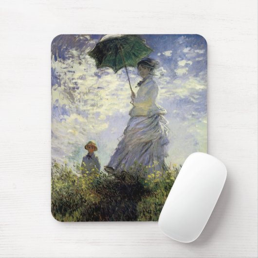 Frauen mit Sonnenschirm ~ Madame Monet mit ihrem S Mousepad (Mit Mouse)