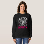 Frauen mit Stolz Hockey-Oma eines Eishockeyspieler Sweatshirt (Vorne ganz)