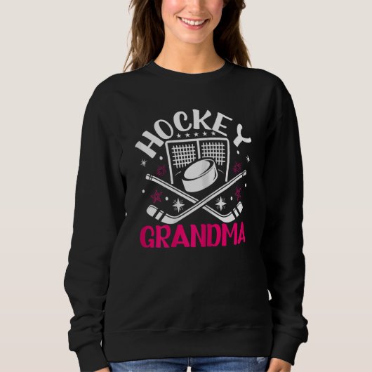 Frauen mit Stolz Hockey-Oma eines Eishockeyspieler Sweatshirt (Vorderseite)