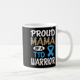 Frauen mit Stolz Mama eines T1d-Kriegers V-Nacken Kaffeetasse