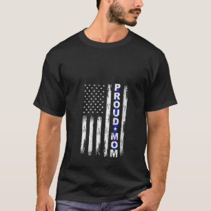 Frauen mit Stolz Mama Thin Blue Line American Fl T-Shirt