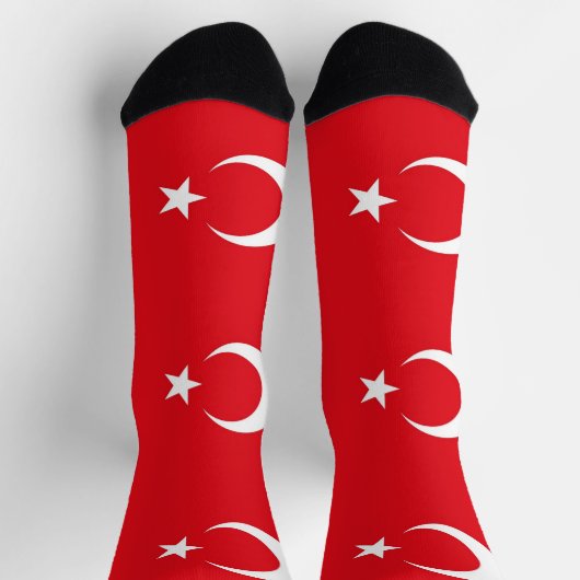 Frauen mit türkischer Flagge Socken (Oben)