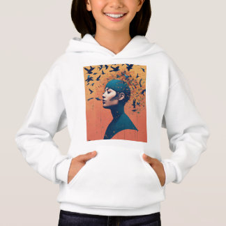 Frauen mit Vögeln in Fli T-Shirt Hoodie