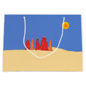 Frauen mit Wasser in der Thar-Wüste - Rajasthan Große Geschenktüte (Vorderseite)