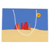 Frauen mit Wasser in der Thar-Wüste - Rajasthan Große Geschenktüte (Rückseite)