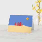 Frauen mit Wasser in der Thar-Wüste - Rajasthan Karte (Gelbe Blume)