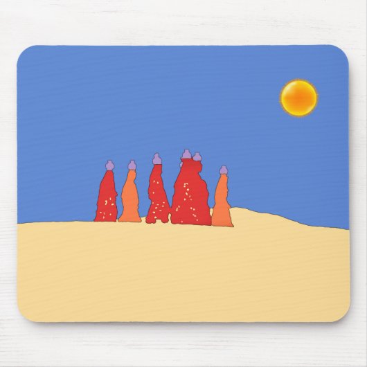 Frauen mit Wasser in der Thar-Wüste - Rajasthan Mousepad (Vorne)