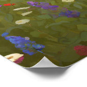 Frauen mit Wildblumen im Hügel Landschaftliche Kun Poster (Ecke)