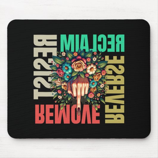 Frauen Mittelfinger entfernen Reverse Reclaim Resi Mousepad (Vorne)