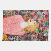 Frauen Mixed Media Inspiration Kunstküche Handtuch (Horizontal)