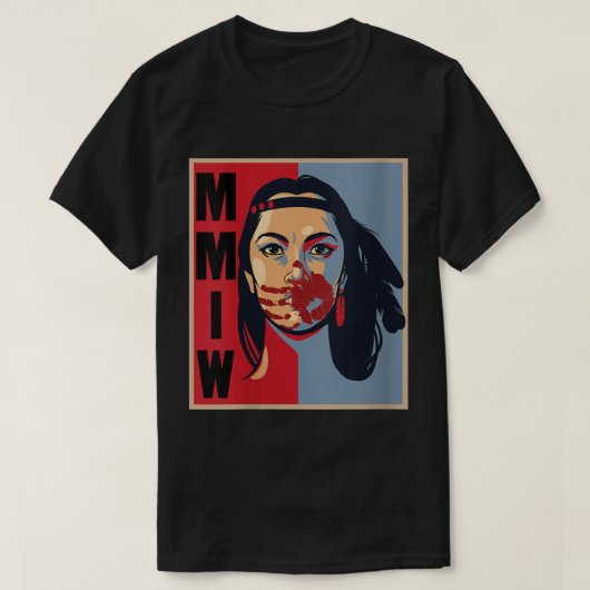 Frauen MMIW Bewusstsein Indigene Frau Kunst Stilvo T-Shirt (Design vorne)
