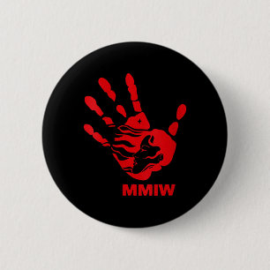 Frauen Mmiw Rote Hand Indigene Eingeborene Amerika Button