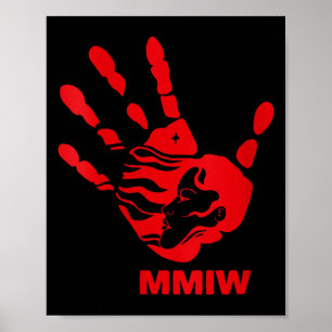 Frauen Mmiw Rote Hand Indigene Eingeborene Amerika Poster