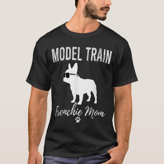 Frauen Modellbahn Franchie Mama Shirt Funny Dog Lo (Vorderseite)