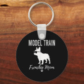 Frauen Modellbahn Franchie Mama Shirt Funny Dog Lo Schlüsselanhänger (Vorderseite)