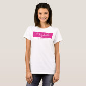 Frauen Moderne Hot Pink Bachelorette Bridesmaid T-Shirt (Vorne ganz)