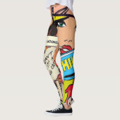 Frauen Moderne Pop Kunstästhetik Design T - Shirt Leggings (Links)