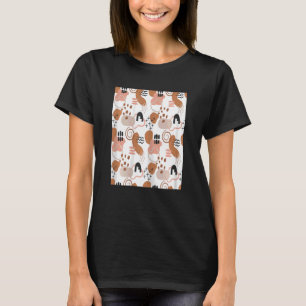 Frauen Modernes Abstraktes Boho bohemitisches Patt T-Shirt