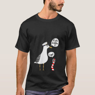 Frauen Moin L ppt Sprüche Seemöwe Lustiges Geschen T-Shirt