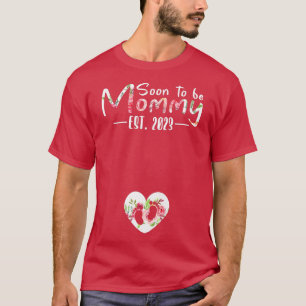 Frauen Mommy 2023 Schwangerschaftsankündigung Bald T-Shirt