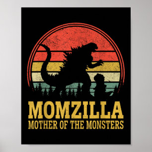 Frauen Momzilla Mutter der Monster Vintage Mütter Poster