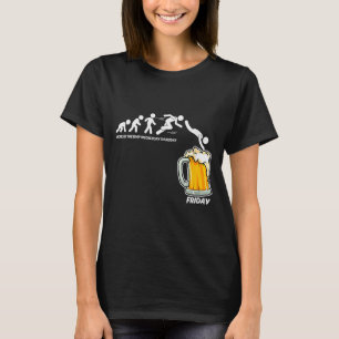 Frauen Montag Bis Freitag Biertrinken Lustige Arbe T-Shirt