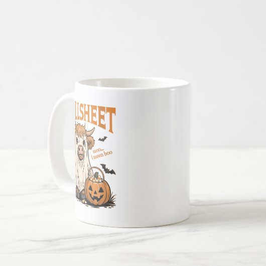 Frauen Moo... I Gemein Boo Bullsheet Highland Cow Kaffeetasse (Vorderseite Links)