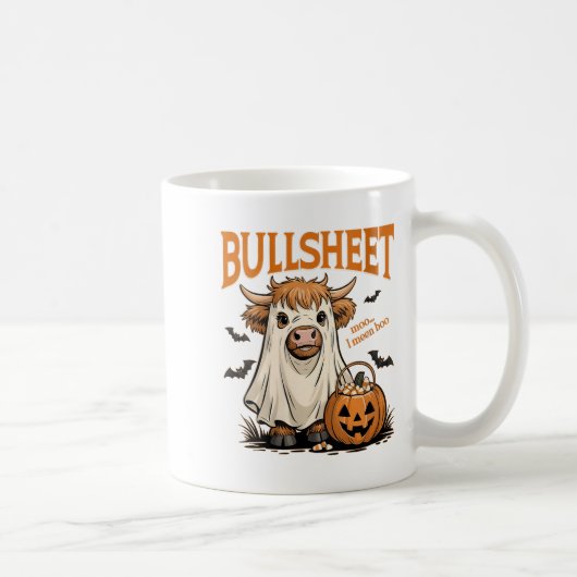 Frauen Moo... I Gemein Boo Bullsheet Highland Cow Kaffeetasse (Rechts)