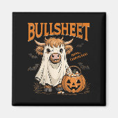 Frauen Moo... I Gemein Boo Bullsheet Highland Cow Magnet (Vorne)