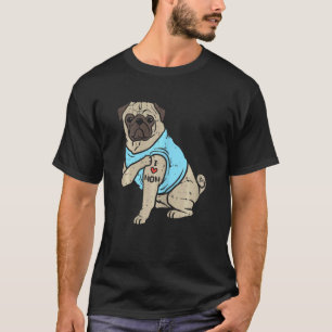 Frauen Mops I Liebe Mama Süße Tier Haustier Hund L T-Shirt