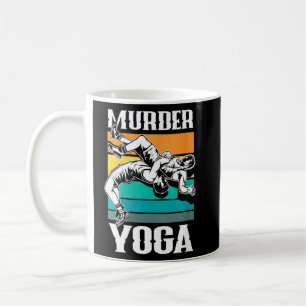 Frauen-Mord-Yoga Lustig Retro Vintage Ringerin Wr Kaffeetasse