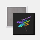 Frauen Motivationsgeschenk Libelle Magnet (Vorderseite/Rückseite)