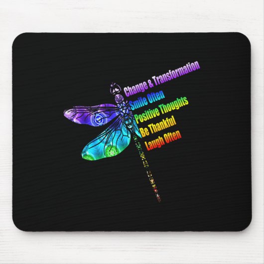 Frauen Motivationsgeschenk Libelle Mousepad (Vorne)