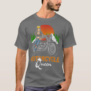Frauen Motorrad Queen Biker Girl Vintag Motorbi T-Shirt