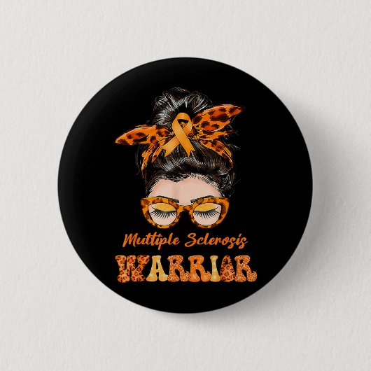 Frauen Ms Warrior Multiple Sklerose-Bewusstsein Button (Vorderseite)
