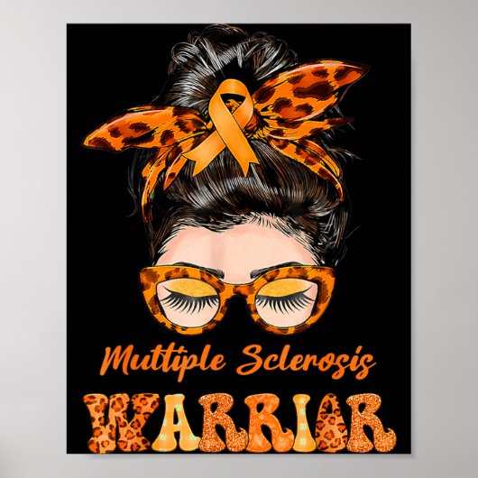 Frauen Ms Warrior Multiple Sklerose-Bewusstsein Poster (Vorne)