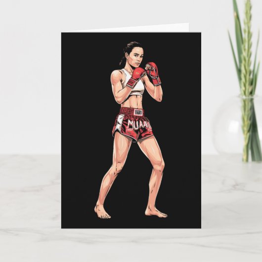 Frauen Muay Thai Training _1 Karte (Vorderseite)