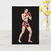 Frauen Muay Thai Training _1 Karte (Gelbe Blume)
