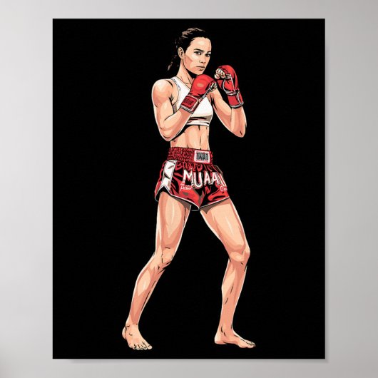 Frauen-Muay-Thai-Training Poster (Vorne)
