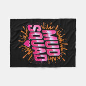 Frauen Muddy Mud Run Squad Mudding Running Fleecedecke (Vorderseite (Horizontal))