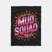 Frauen Muddy Mud Run Squad Mudding Running Fleecedecke (Vorderseite)