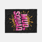 Frauen Muddy Mud Run Squad Mudding Running Fleecedecke (Vorderseite (Horizontal))